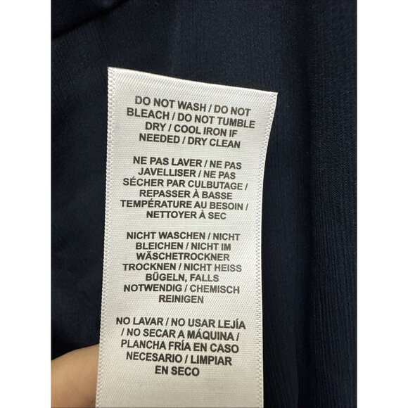 Adrianna Papell Size 2 Navy Cap-Sleeve Embellished Chiffon Mermaid Gown Dress - Picture 12 of 12